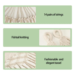 GOUTIME tassel detail emphasizing boho style and soft finishing touch