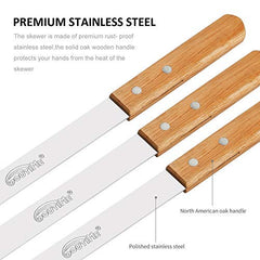 GOUTIME oak wood handle view highlighting comfortable, cooler grip