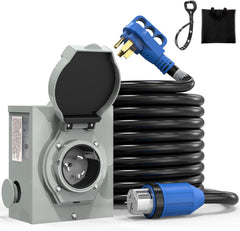 Goyappin inlet box front view showing secure outdoor mounting and quick hookup benefit