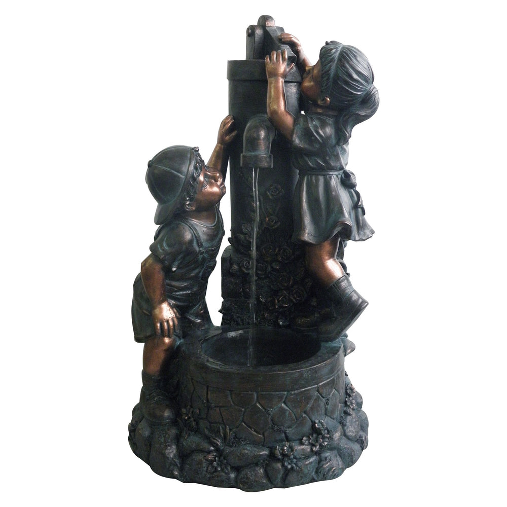 Go Yard fountain in patio setting demonstrating ambient sound and garden charm