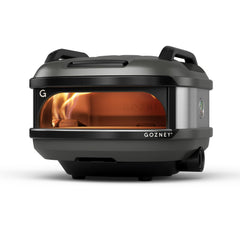 Gozney Tread front view showing compact oven and handles for easy transport