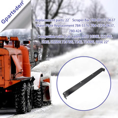 Gpartsden scraper bar installed on snowblower restoring pavement contact