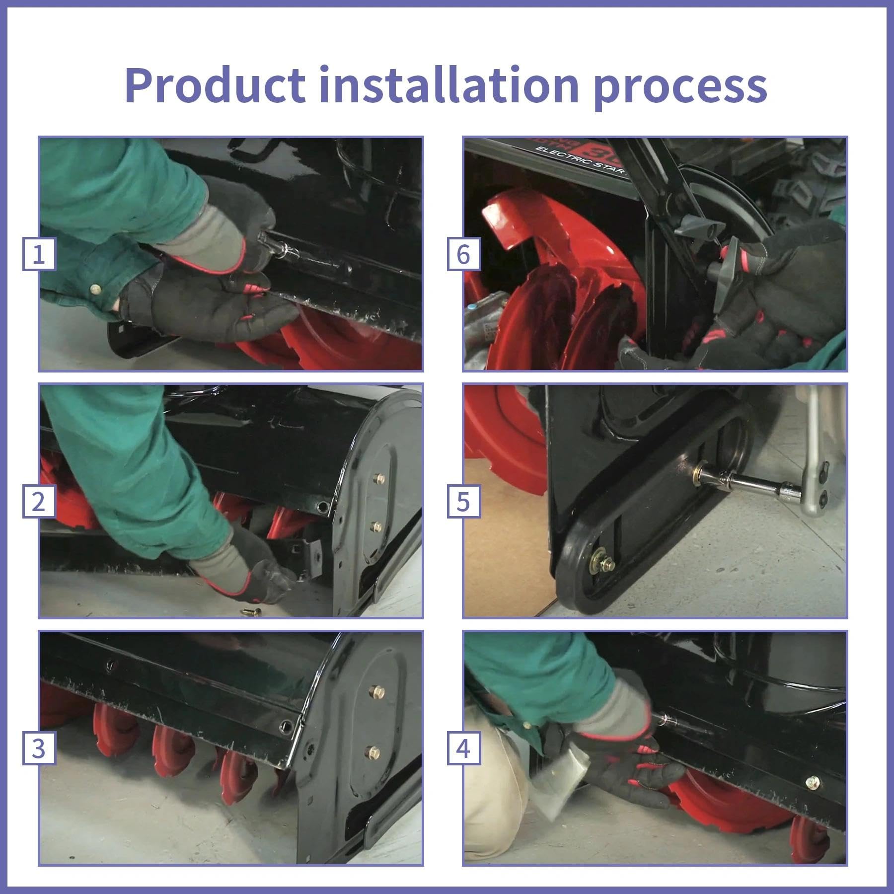 Gpartsden scraper bar installed on snow blower restoring clean scraping