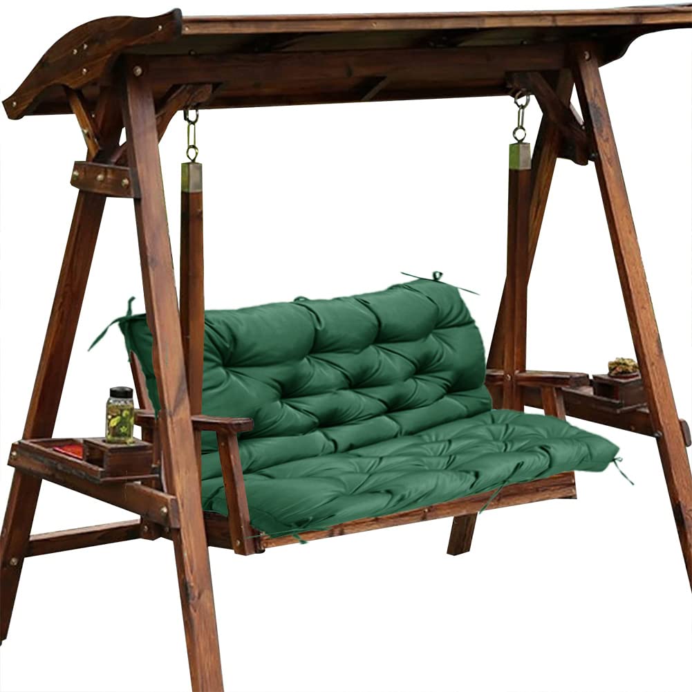 GPPSUNGD front view of dark green bench cushion showing full coverage and neat finish