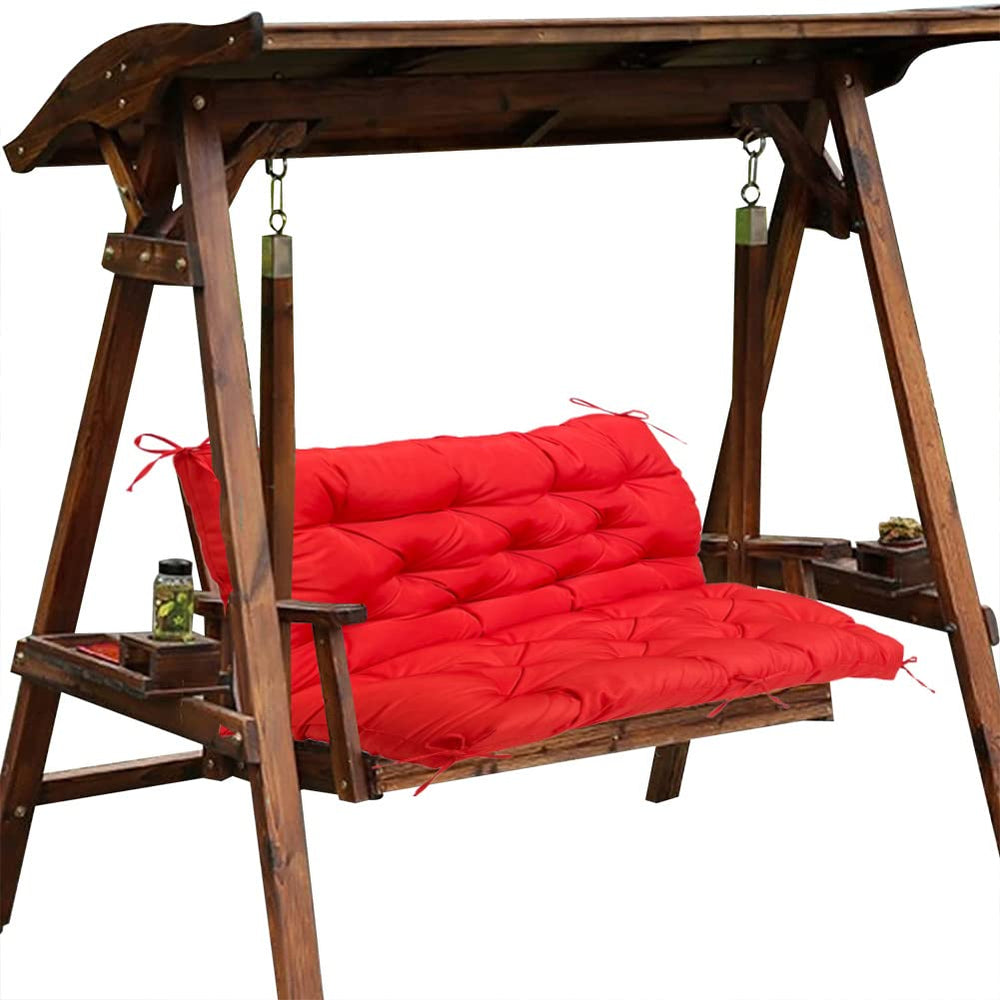 GPPSUNGD front view of red swing cushion showing full coverage and fresh look