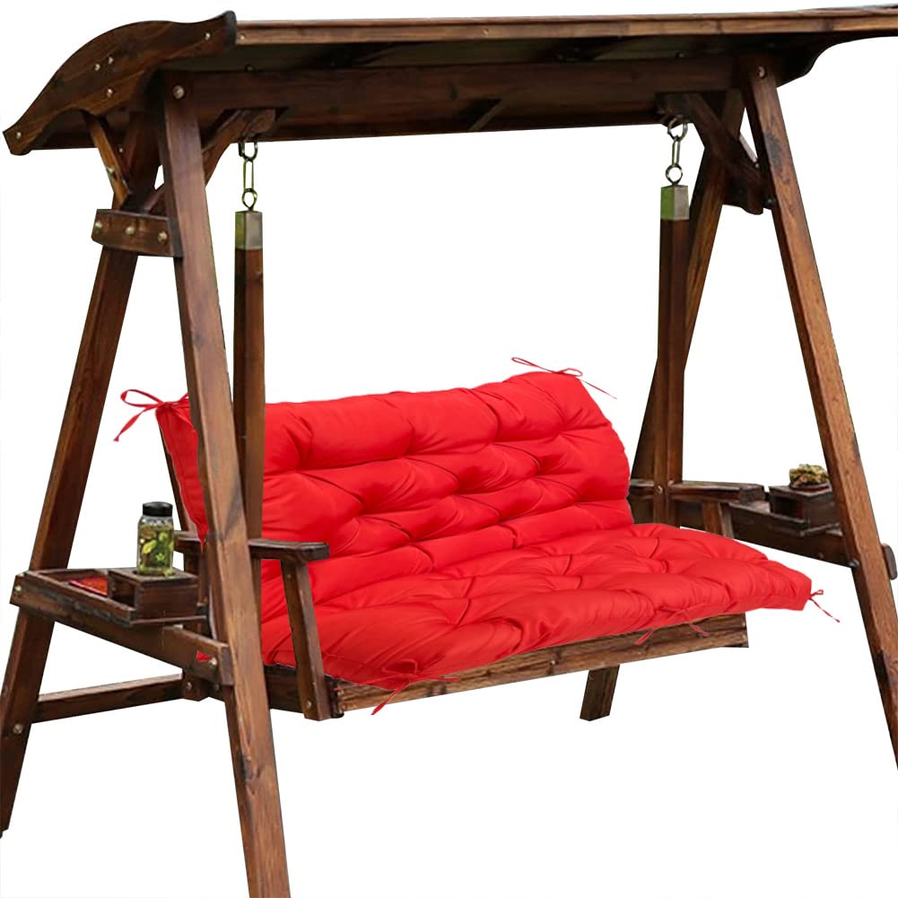 GPPSUNGD front view of red swing cushion showing full coverage and fresh look