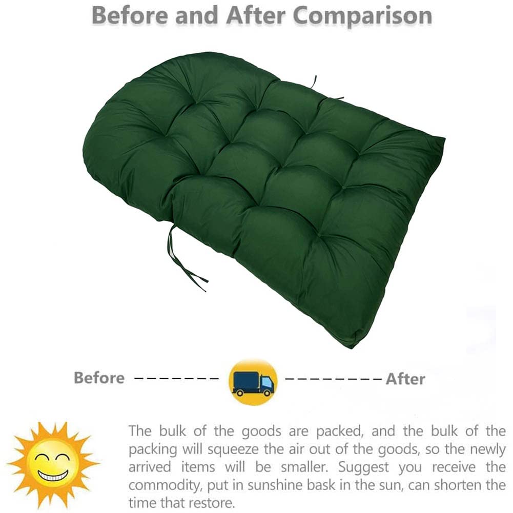GPPSUNGD cushion in use on outdoor hanging egg chair adding comfort and style