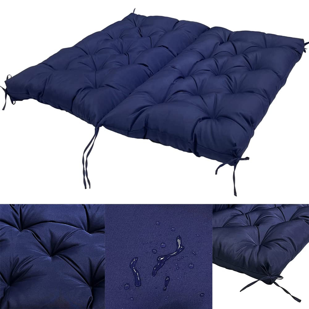 GPPSUNGD cushion on bench for scale comparison showing three-seat fit