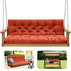 GPQAWER front view of orange 3-seater cushion showing vibrant color and fit benefit