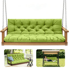 GPQAWER front view showing grass green three-seater cushion, adds instant comfort