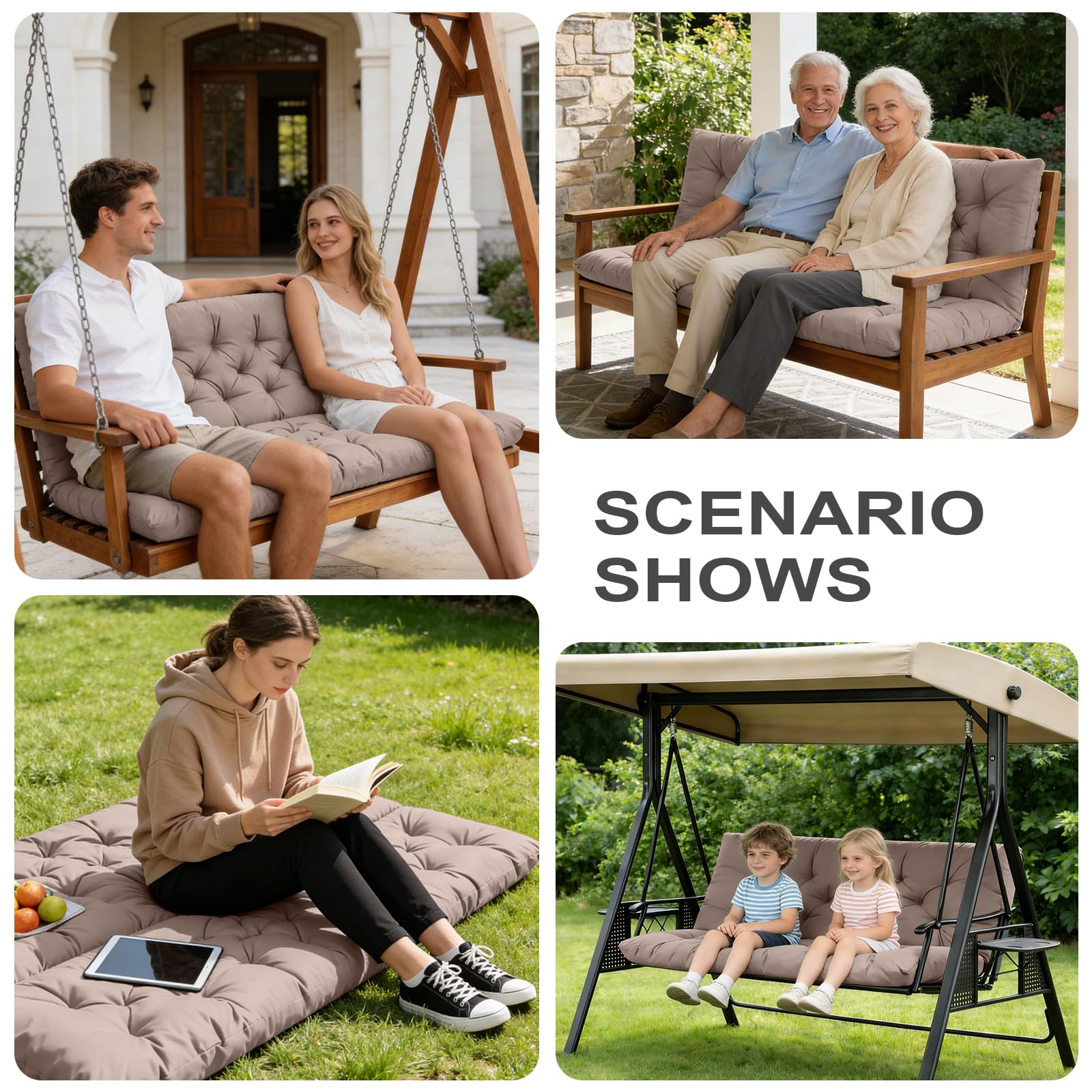 GPQAWER on a porch swing lifestyle shot for outdoor comfort