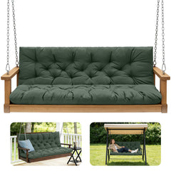 GPQAWER front view of dark green 3-seater cushion showing neat fit and comfort