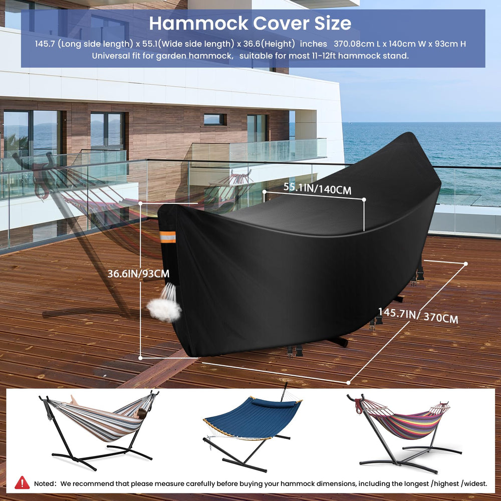 GRABADO installed on 11ft hammock stand demonstrating correct fit and scale