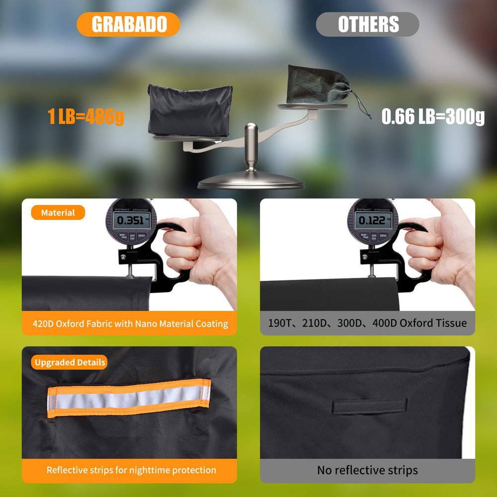 GRABADO cover next to ruler showing 33x45 inch size for correct fit