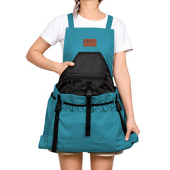 Grace and August front view showing full apron and pockets for easier gardening