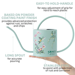 Grace and August showing set held in hand to illustrate 51oz capacity and easy handling