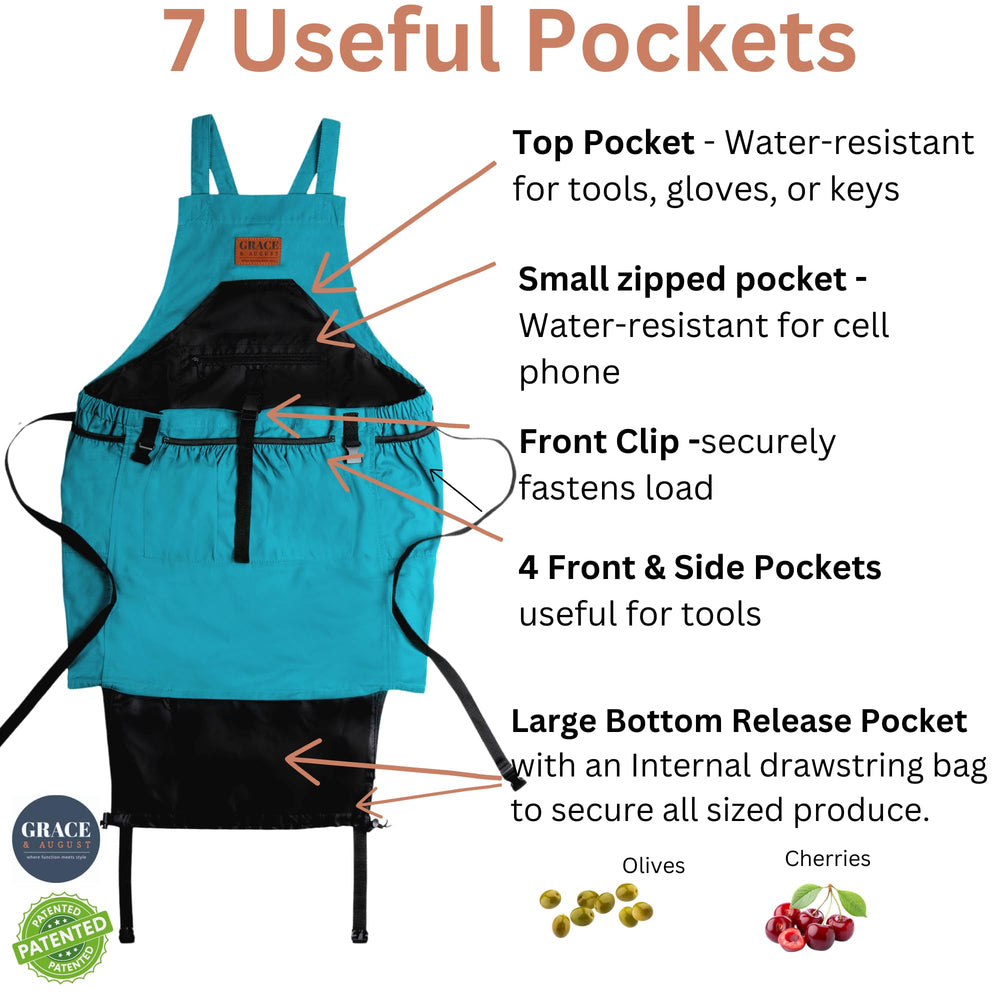 Grace and August waterproof drawstring liner detail protecting produce and fabric