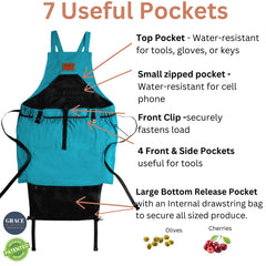 Grace and August waterproof drawstring liner detail protecting produce and fabric