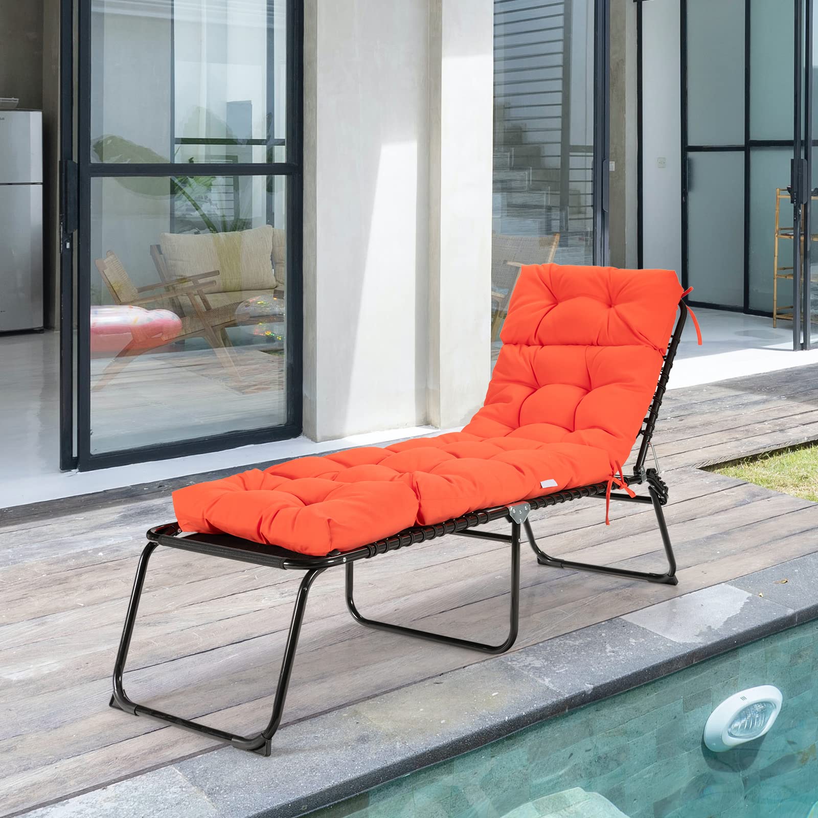 GRAFFY poolside cushion in use showing durable outdoor comfort and style