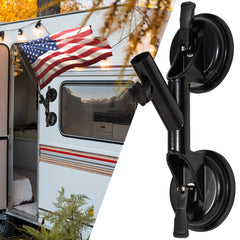Granatan front view of flag pole holder showing mount and tube for easy display