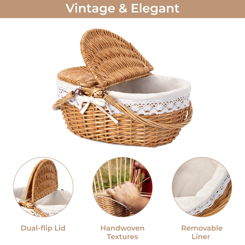 GRANNY SAYS picnic setup with basket in use, illustrates real-world styling and capacity