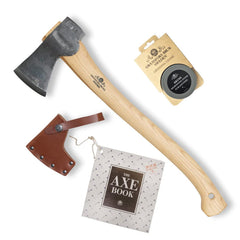 Gränsfors Bruk Small Forest Axe front view showing ready-to-use edge and balance
