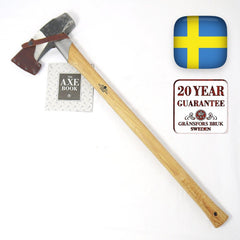 Gränsfors Bruks maul head closeup showing concave bit and wedge profile for cleaner cuts