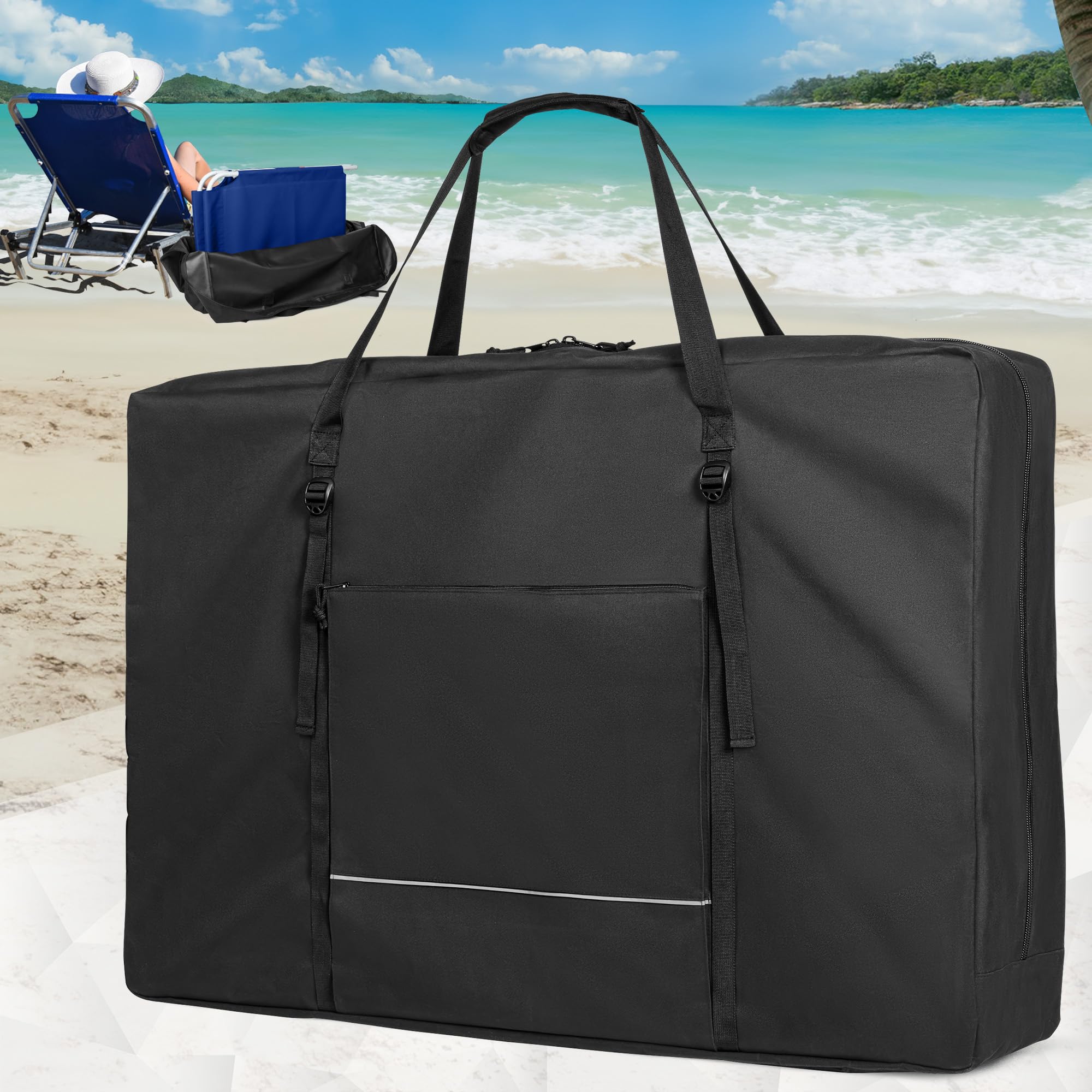 GRAOSO open main compartment with large two-way zipper for easy loading