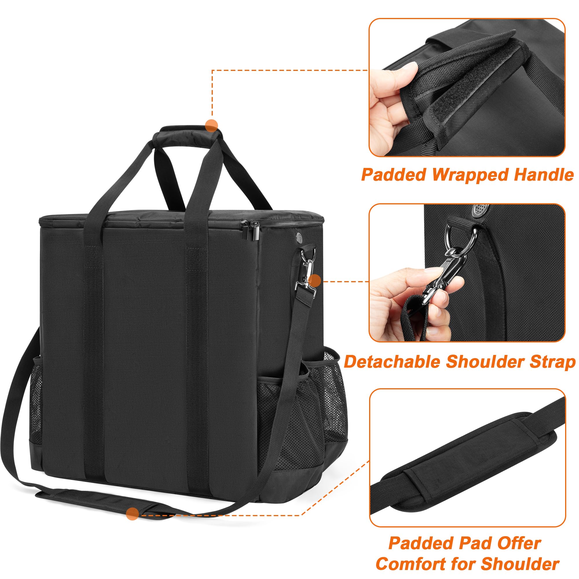GRAOSO side mesh pockets filled with utensils for organized storage