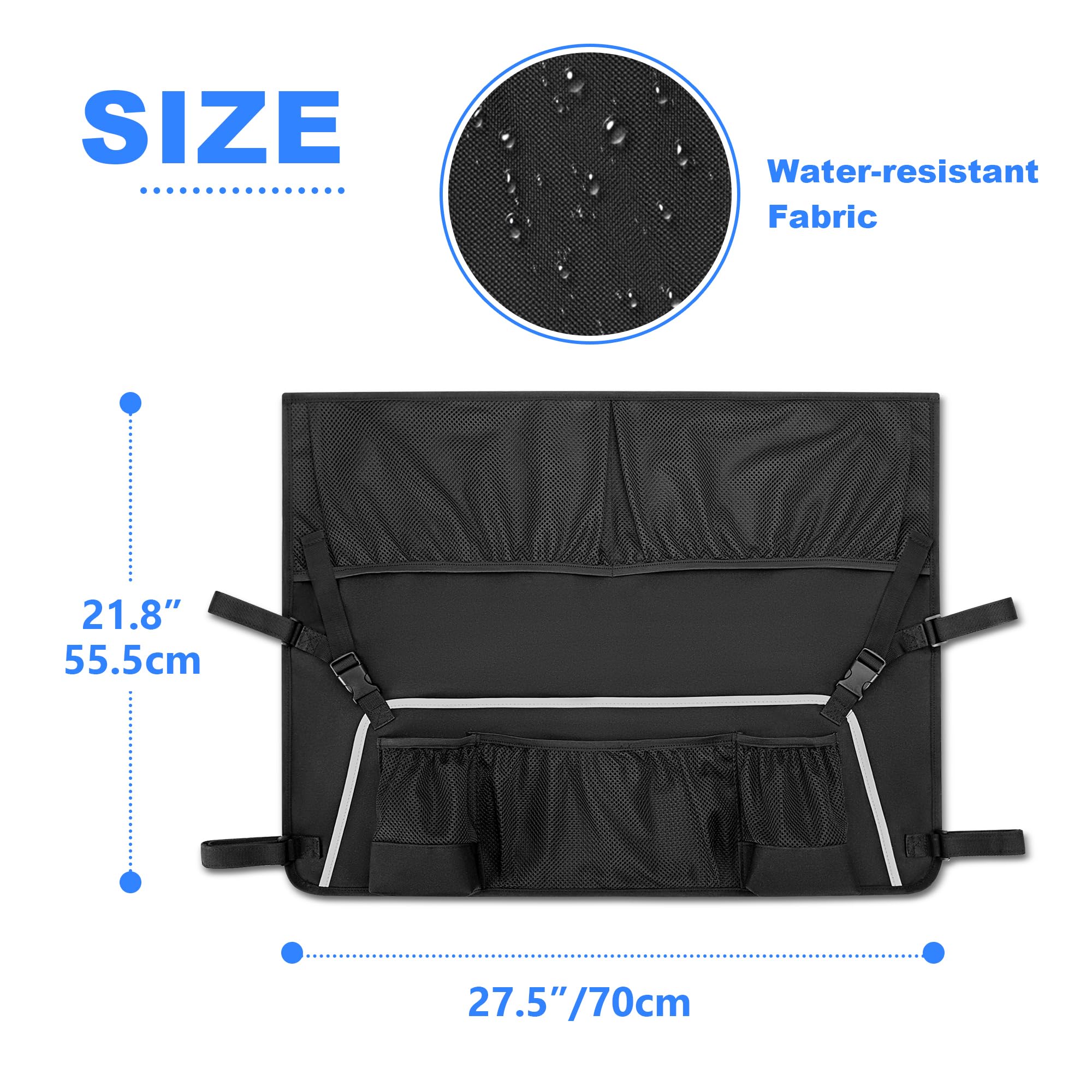 GRAOSO size comparison beside ruler showing 27.5 by 21.8 inch dimensions