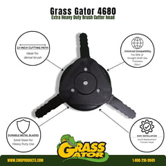 Grass Gator 4680 blade profile detail highlighting thick metal for longer cutting life