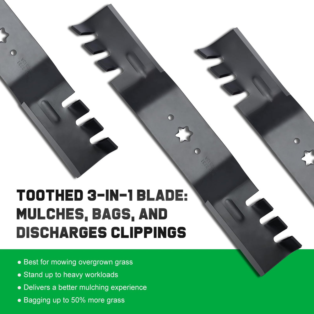 Grasscool blades in packaging with label showing compatible model list