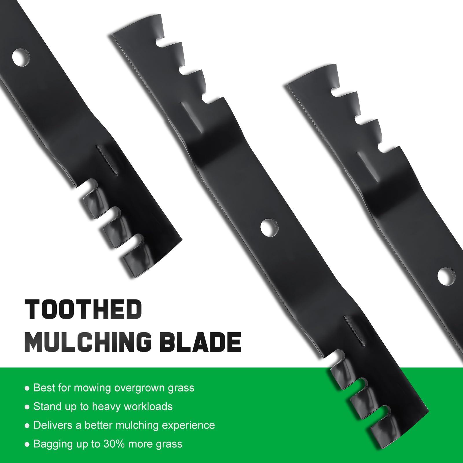 Grasscool blade mounted on Toro mower deck demonstrating direct-fit installation advantage