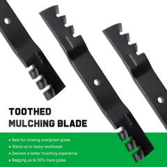 Grasscool blade mounted on Toro mower deck demonstrating direct-fit installation advantage