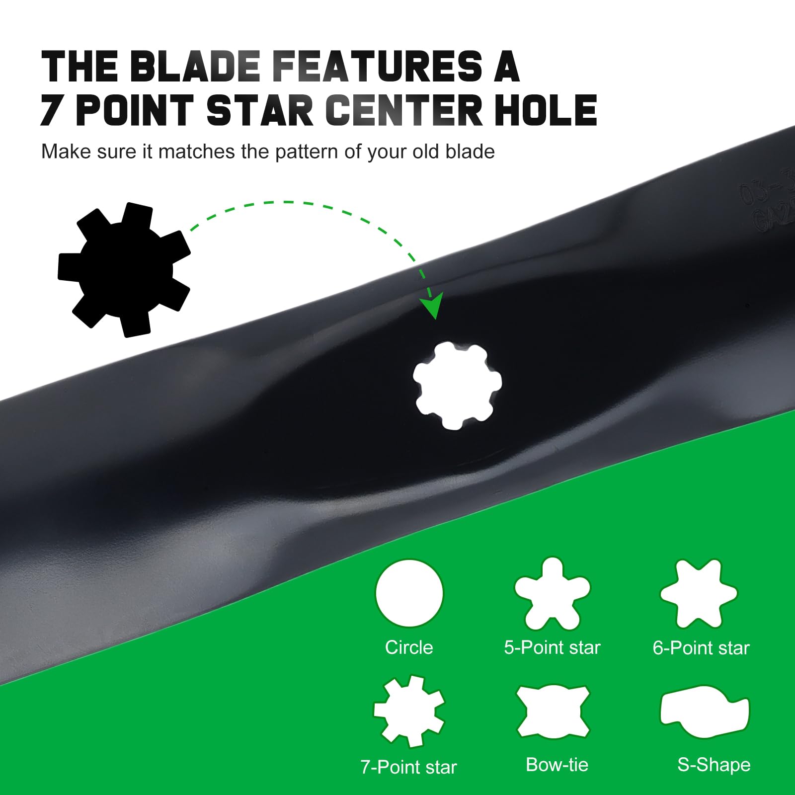 Grasscool blade side view showing thickness for durability and strength