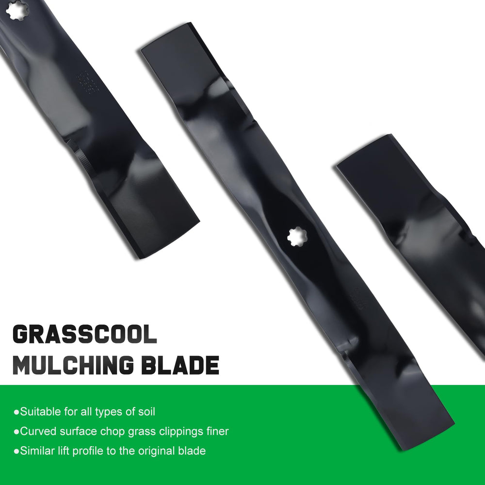 Grasscool center 7-point star hole detail ensuring correct mounting fit