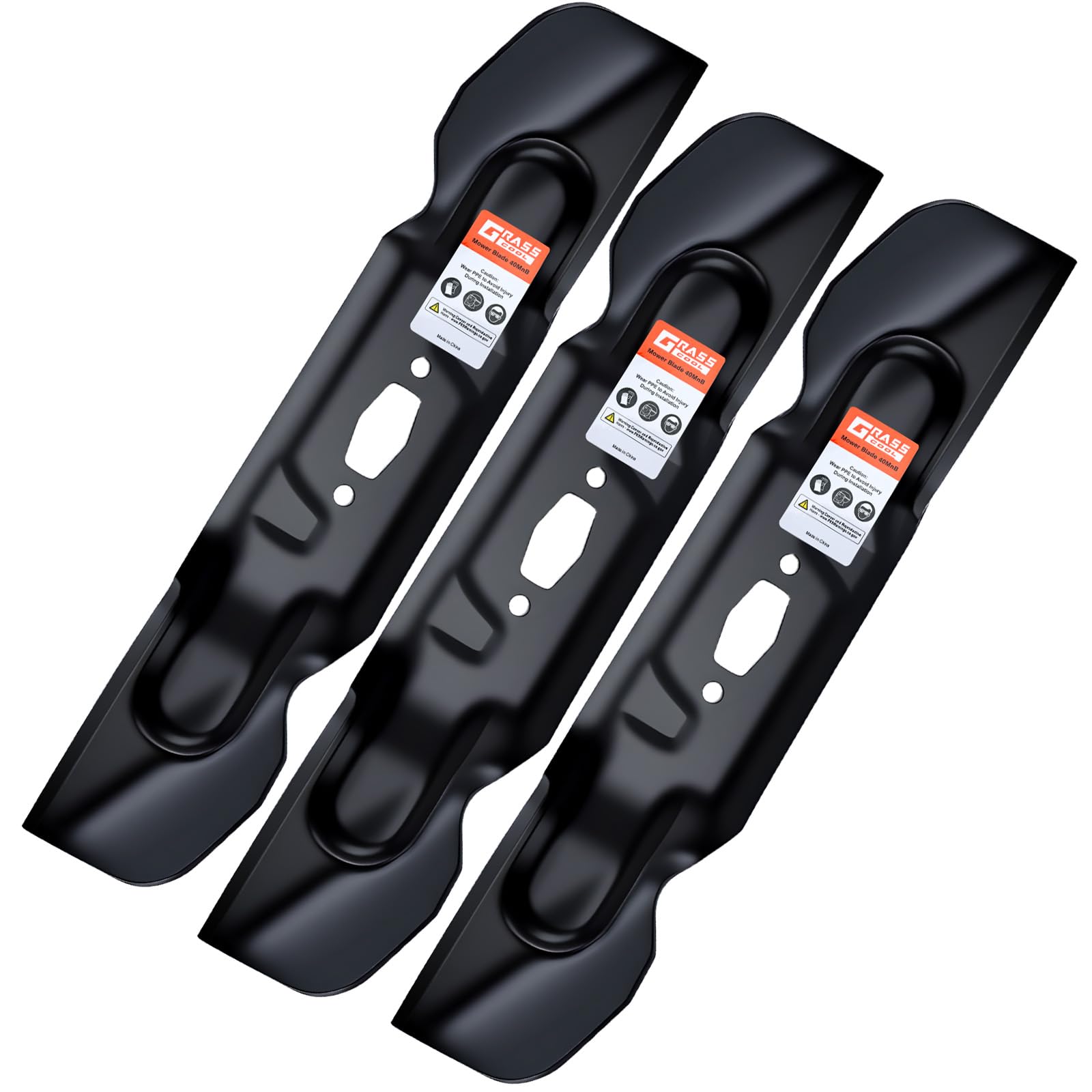 Grasscool front view of 50-inch replacement blade showing fit and durability benefits