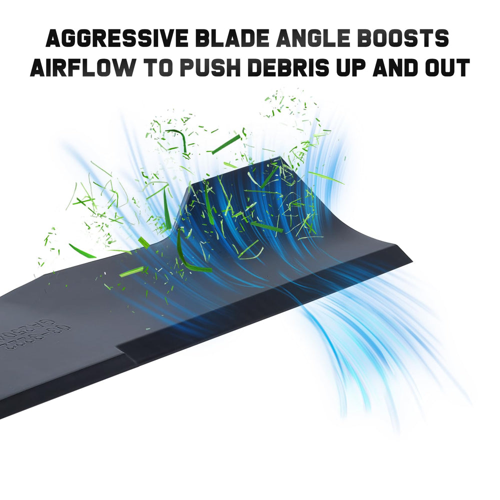 Grasscool blade in a garden setting showing clean-cut lawn appearance