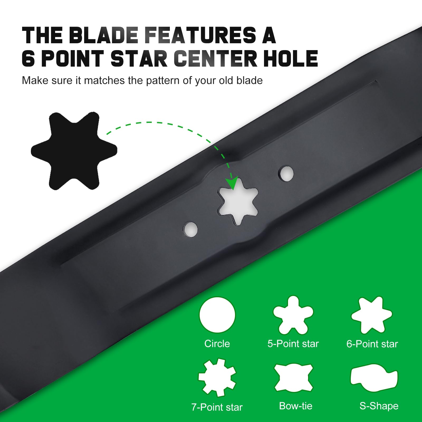 Grasscool packaged blade with part label and OEM cross-reference for easy identification