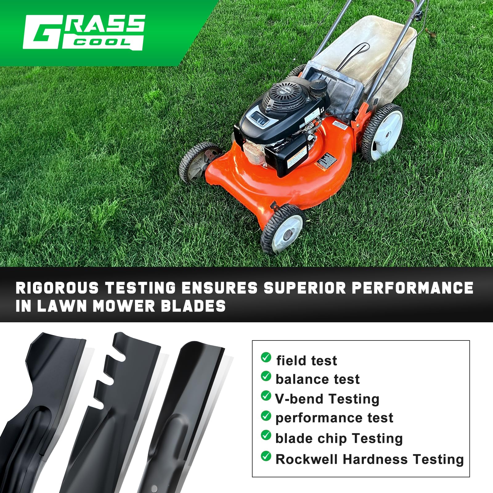 Grasscool two replacement blades packaged together for easy swap and spare readiness