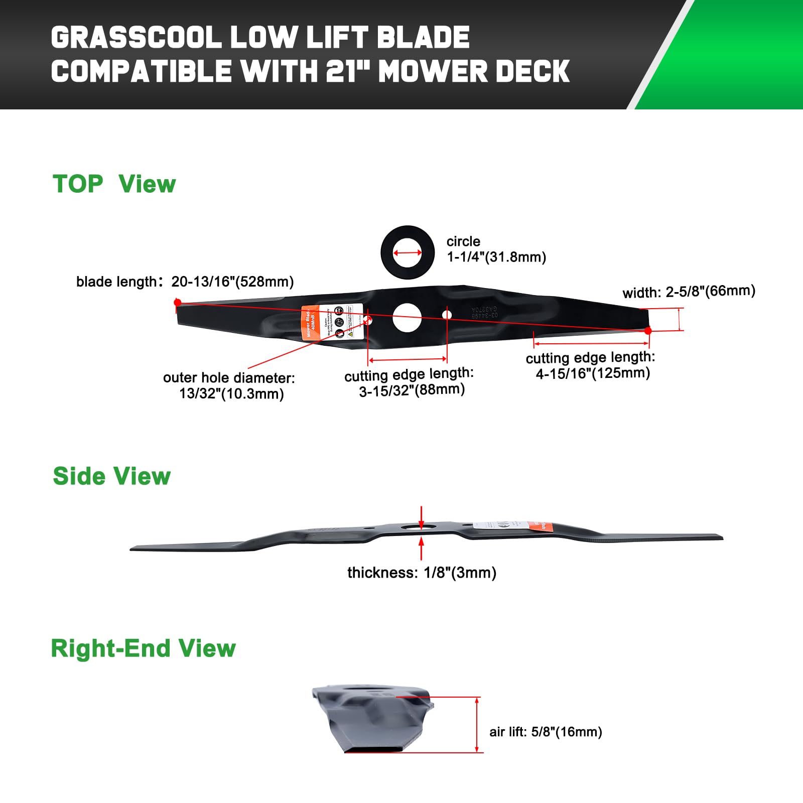 Grasscool blade protective paint coating preventing shipping damage