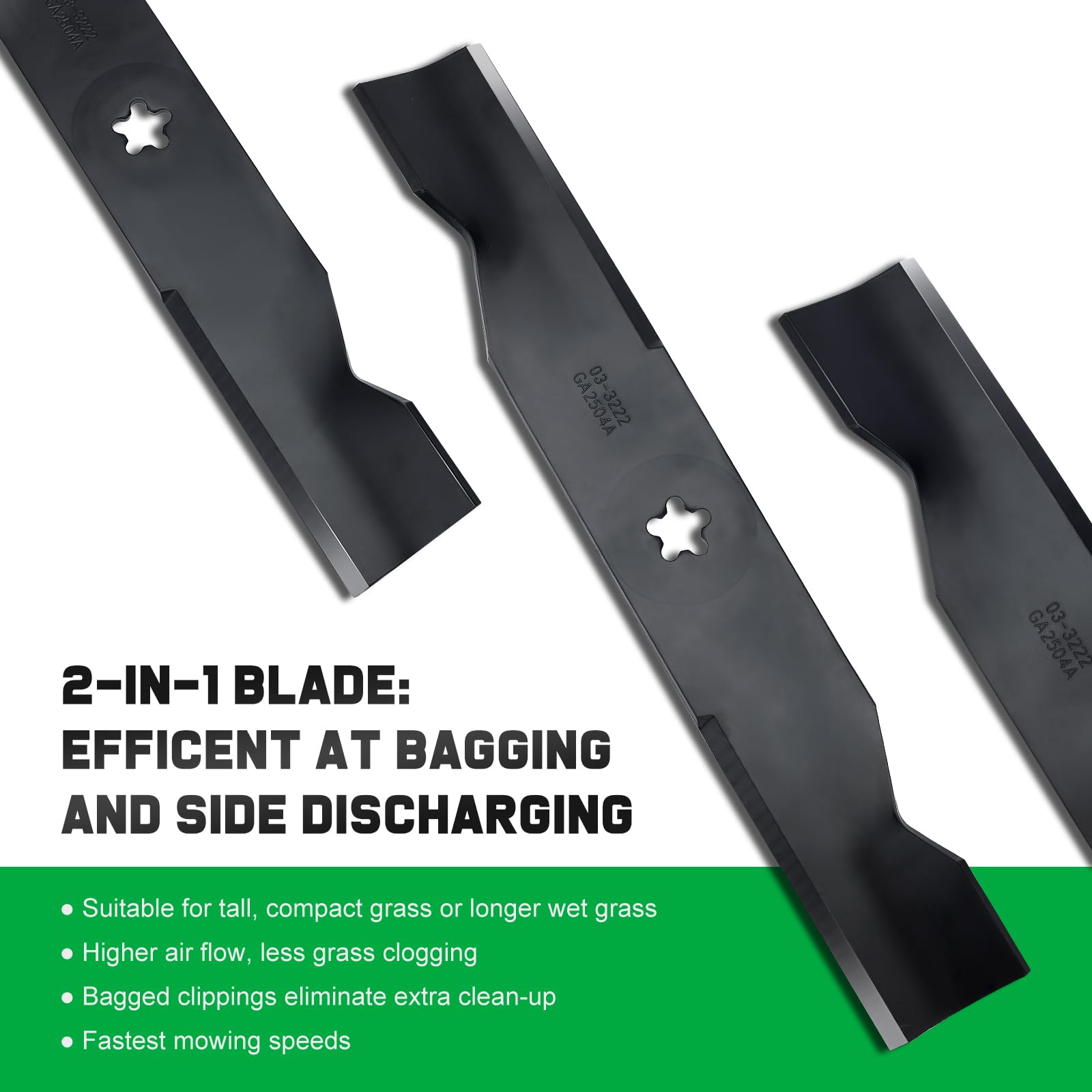 Grasscool blade next to ruler illustrating exact 16-5/8 inch sizing