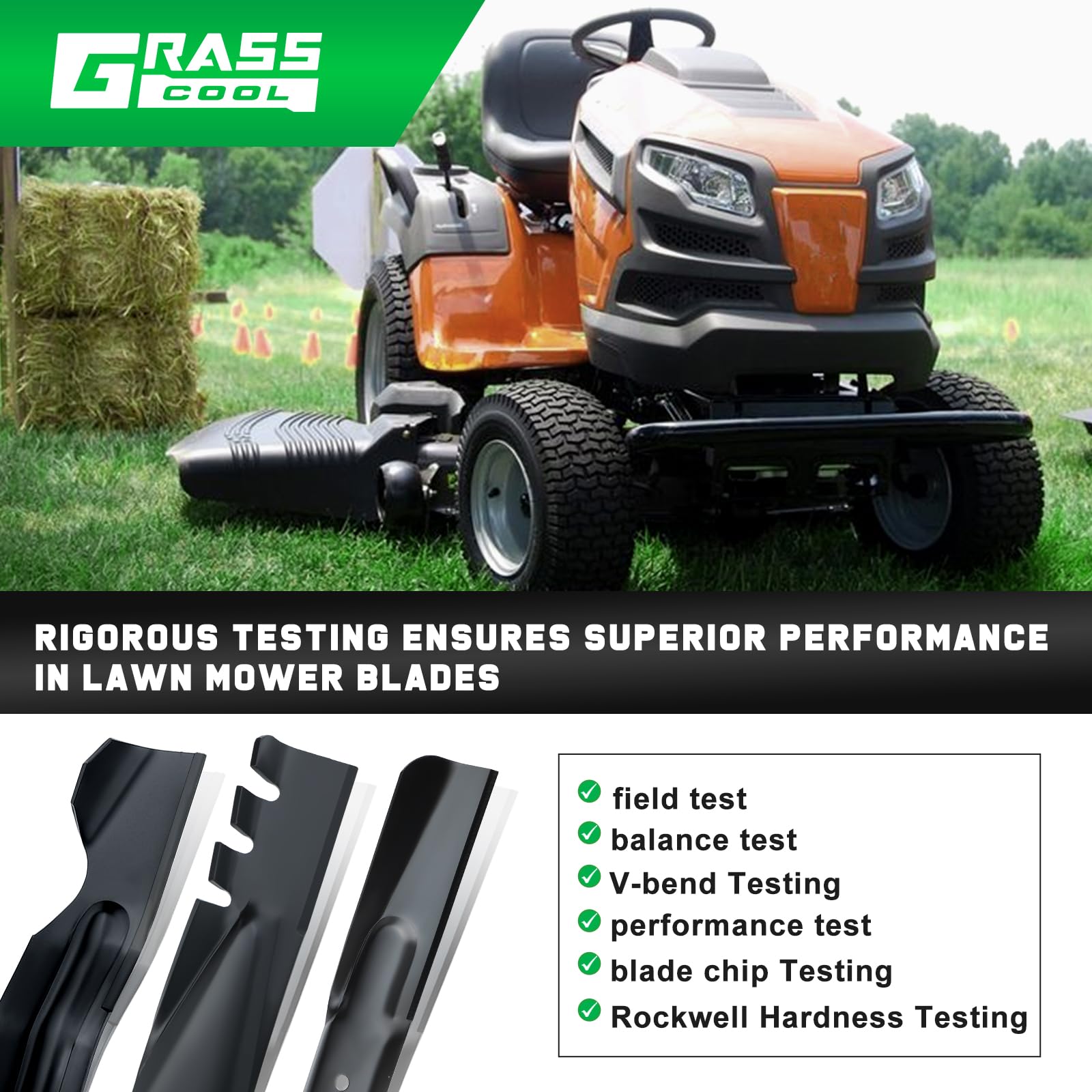 Grasscool Z248F mulching grass in lawn to reduce clumping and bagging