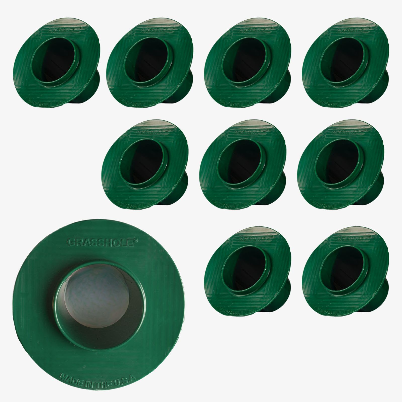 GRASSHOLE installed on a pop-up sprinkler head preventing damage