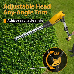 GRASSTIGON extended reach trimming tall hedge from ground for safety