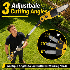 GRASSTIGON extended reach in use trimming high branches without a ladder benefit