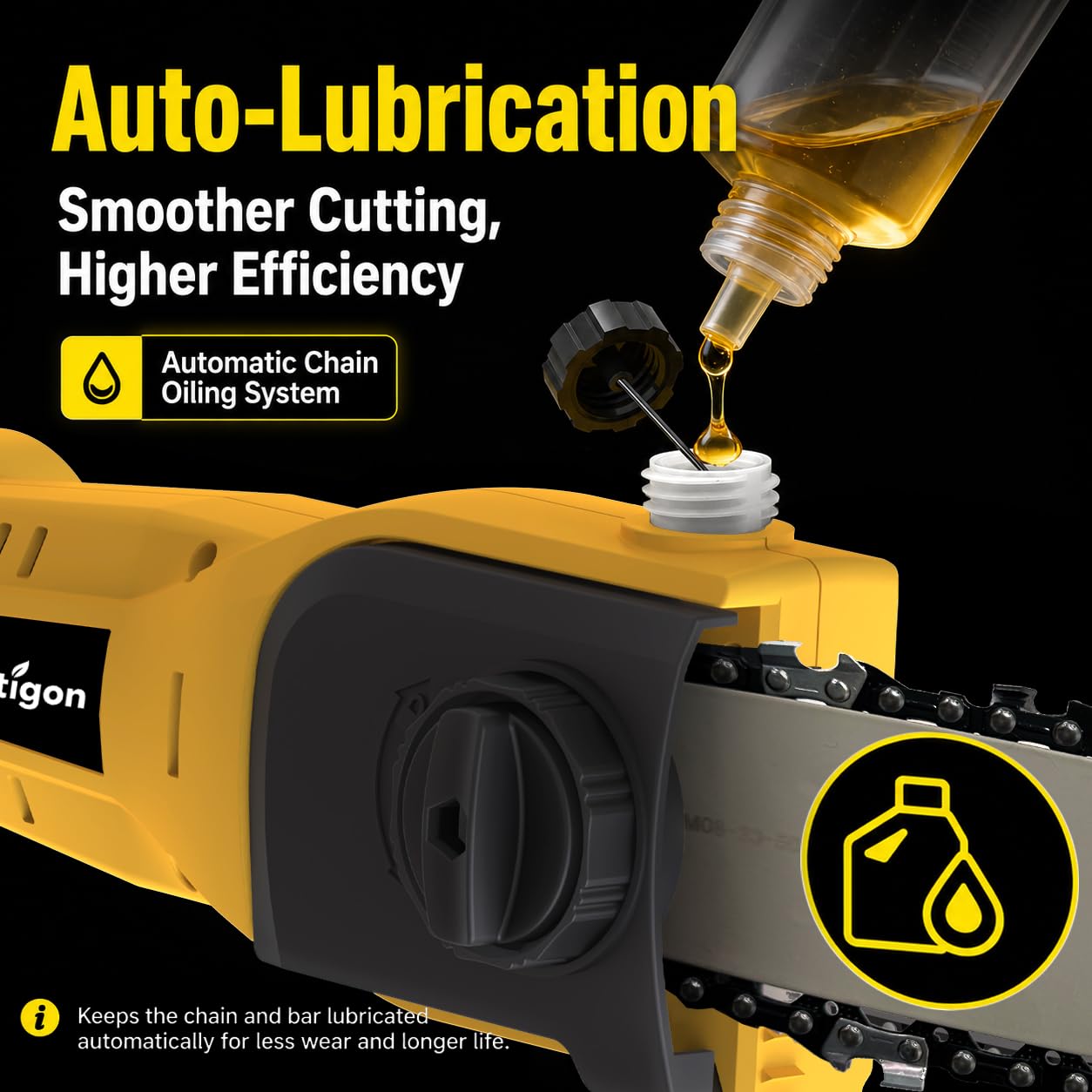 GRASSTIGON weight and handle ergonomics showing lightweight control to reduce fatigue