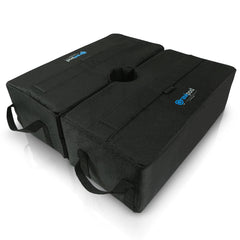 Gravipod DUO front view showing square bags and neat low-profile placement increasing safety