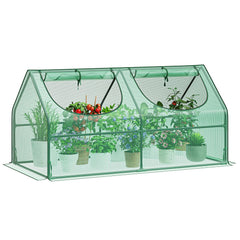 GreatBuddy front view showing full 3x3x6ft greenhouse for compact spaces and protection