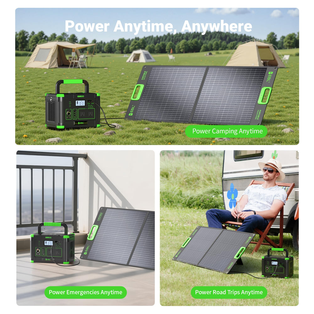 GRECELL two 100W panels connected in parallel to double charging output